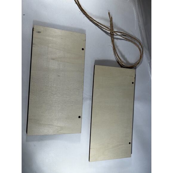 Christmas Decor Wooden Signs Set of 2 Cookies Milk Served Nighty Eat Drink Merry - Picture 7 of 9